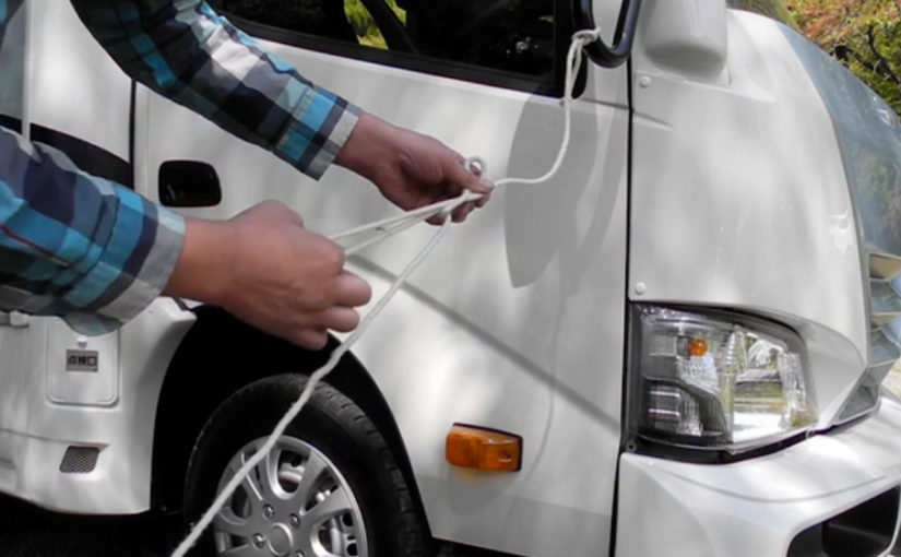 【キャンピングカーコラム　バックナンバー第109回】ロープワーク2+1で快適サイト作り（2018年4月27日）